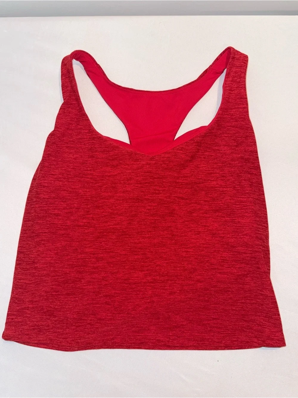 Fabletic Women Red Racerback Athletic Active Sports Bra Size Medium